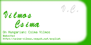 vilmos csima business card